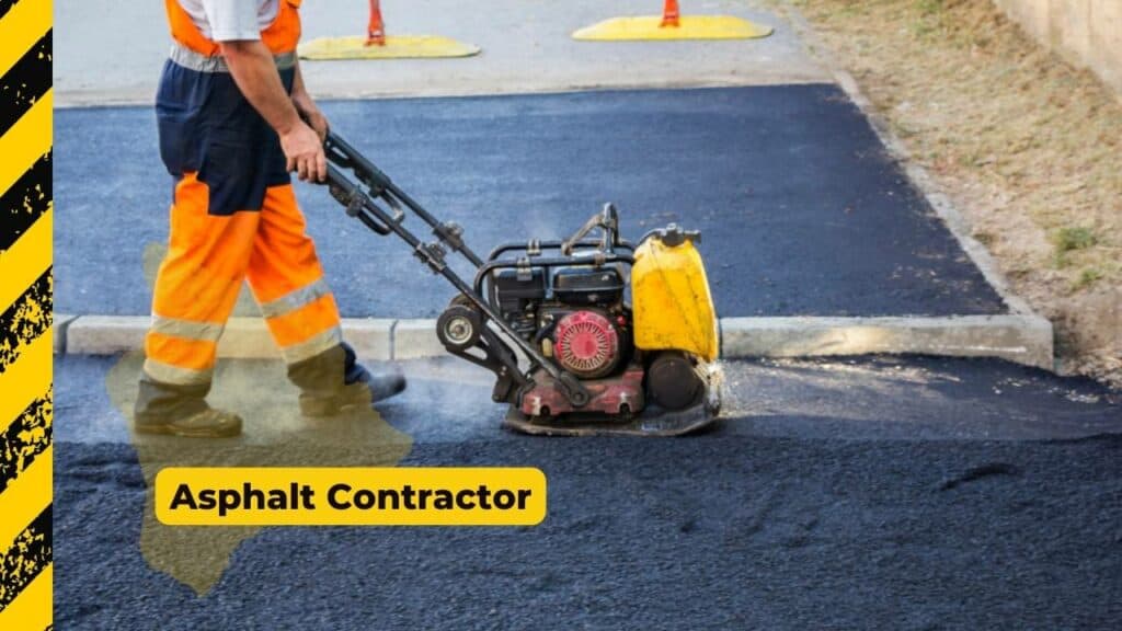 asphalt contractor in Kailua-Kona with paving machine